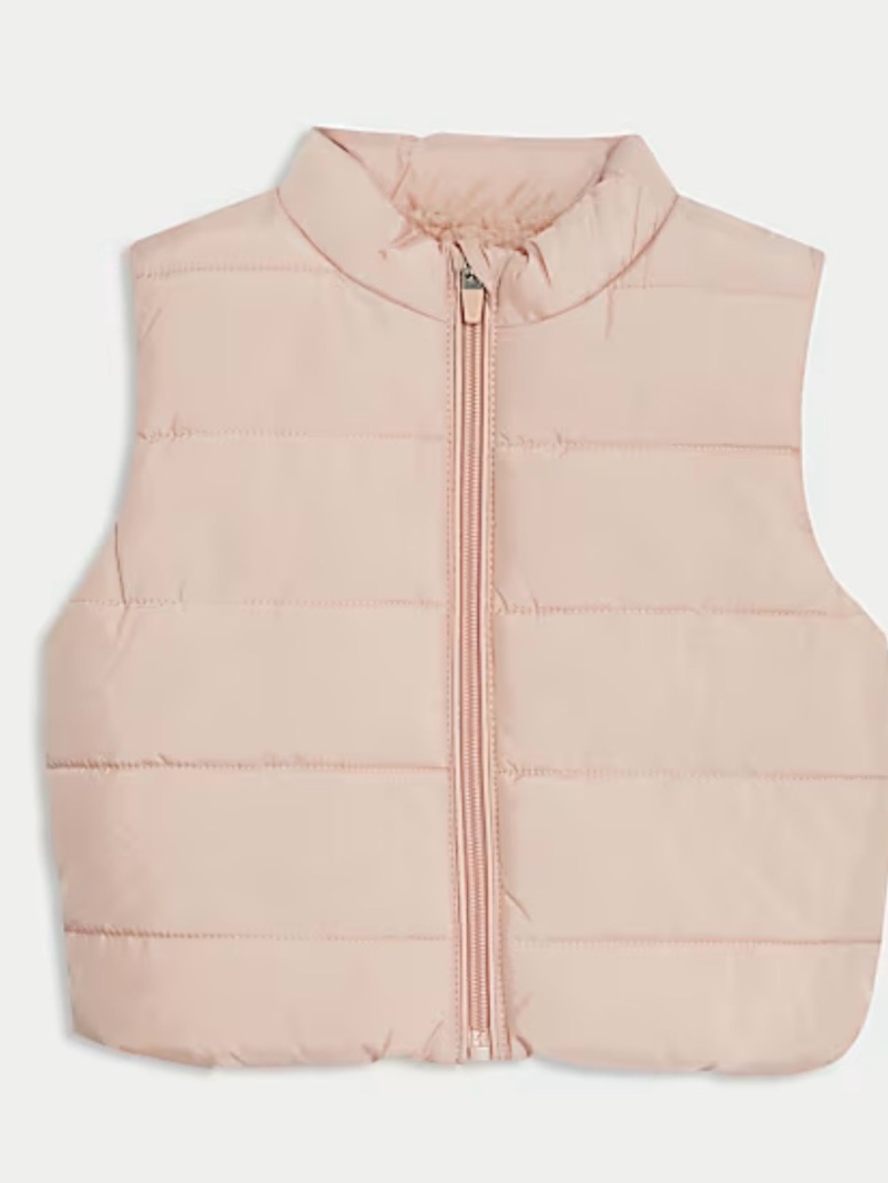 M&S Baby Girls Pink Puffer Vest Size 12 - 18 Months